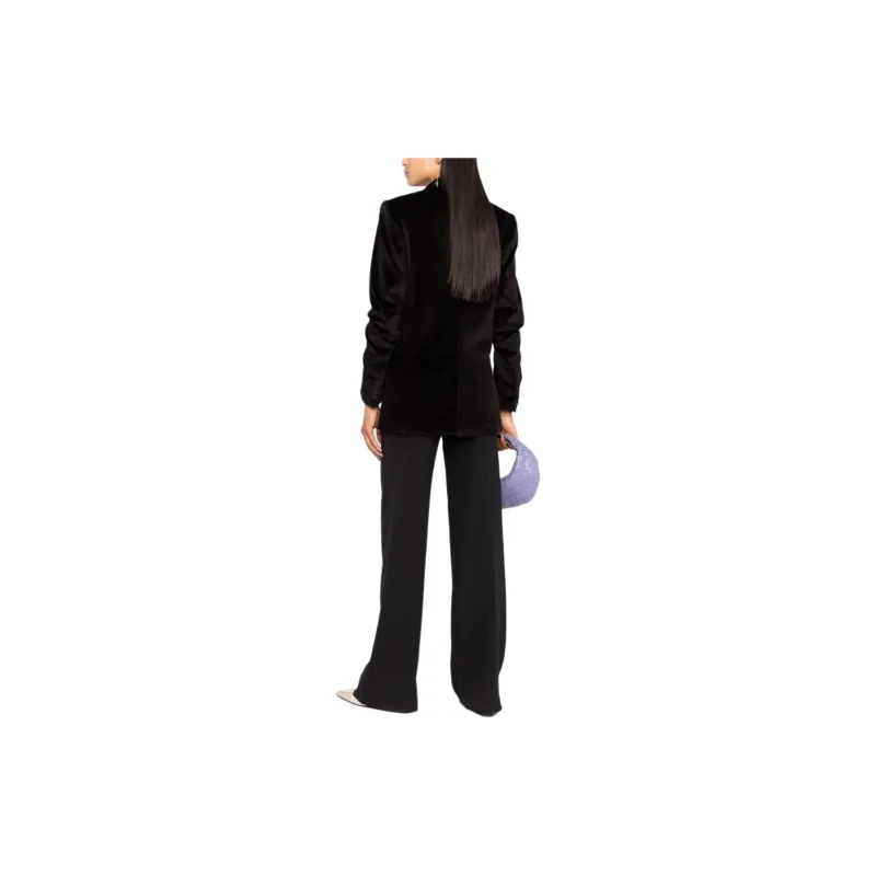 STYLAND Single-breasted Velvet Blazer-4