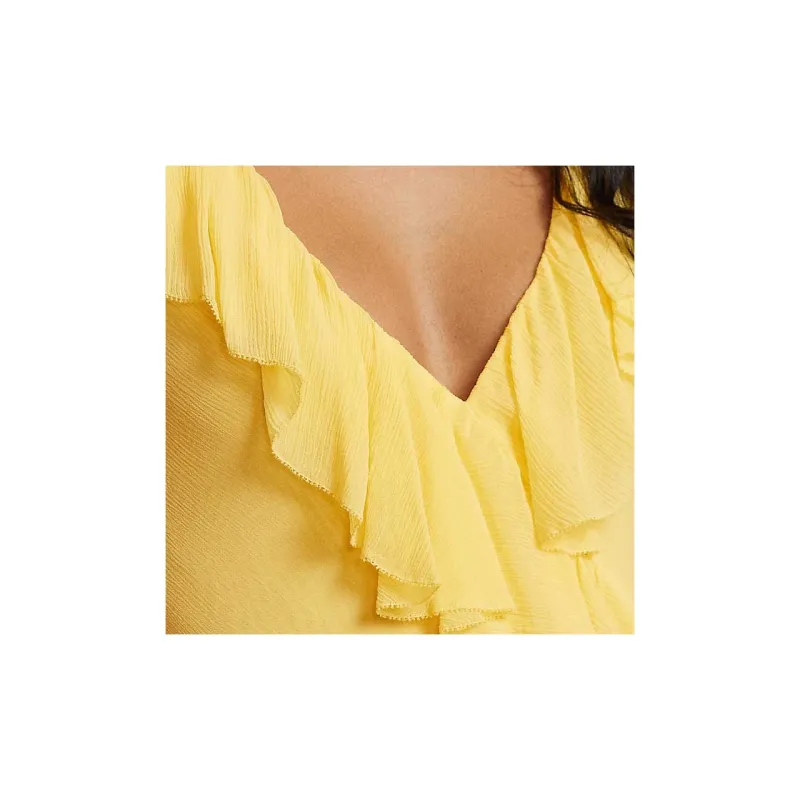 Polo Ralph Lauren Ruffle detailing Chiffon Maxi Dress-3
