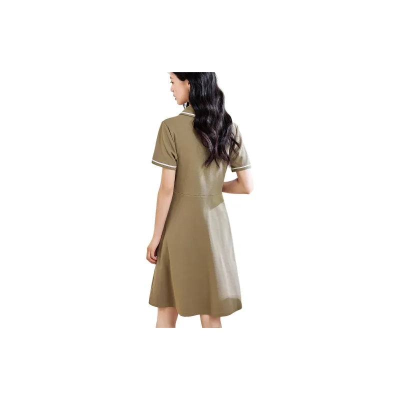 Mo Han Yi Mei Short Sleeved Dresses Women's Green-1