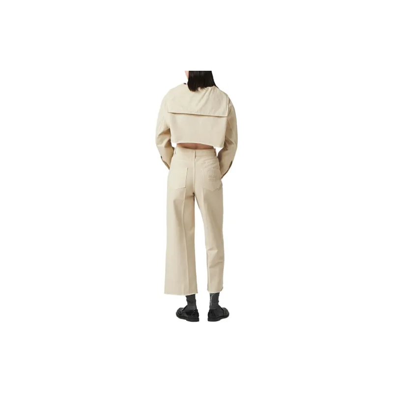 MIU MIU SS24 Casual Pants Women's Chalk White-2