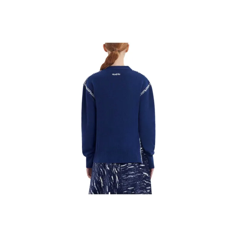 MARNI Whipstitch trim Cardigan-2