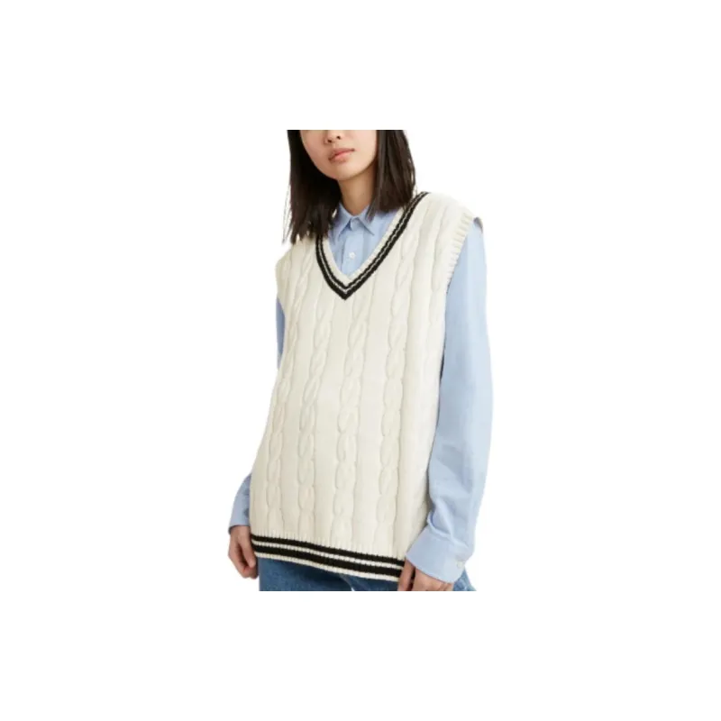 Levis Vests Women's White-1
