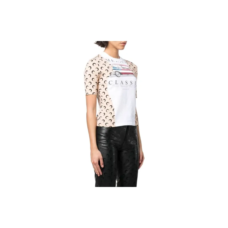 Marine Serre T-Shirts Women's White-3
