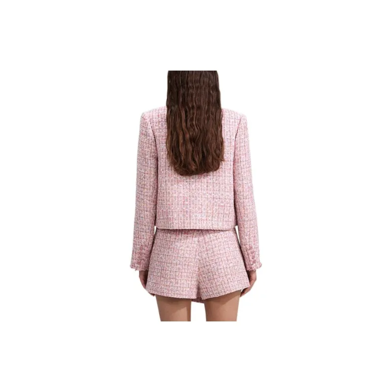 Self portrait SS23 Cropped Coats Women's Pink-1