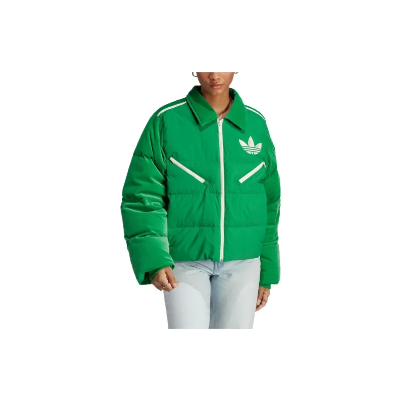 Adidas Originals Clover Series Outfit Down Jacket Winter Women's Green-3