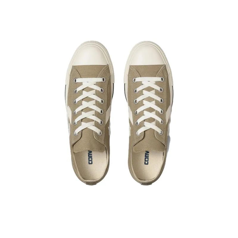 Converse Anti Slip Wear Resistant Low Top Canvas Shoes Unisex Beige-3