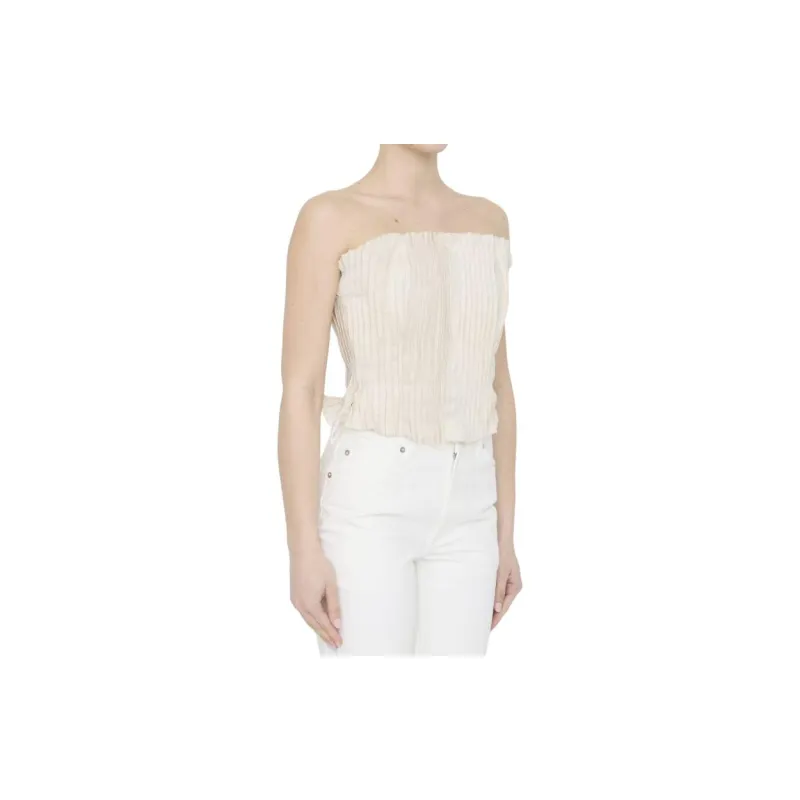 Staud Strapless Top Women's White-3
