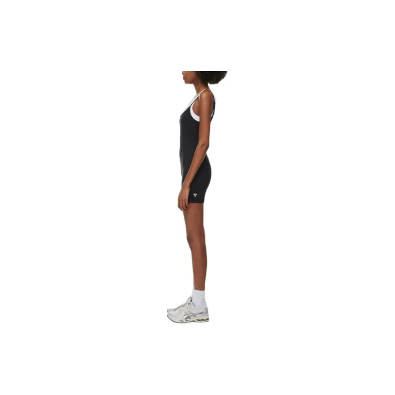 ARITZIA Golden BUTTER Essential 5' Romper Bodysuits Women's Black-4
