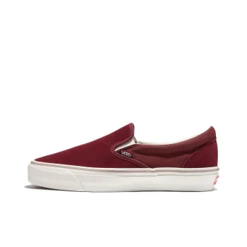Vans Coverage Slip Resistant And Abrasion Resistant Low Top Skateboard Shoes Unisex Burgundy