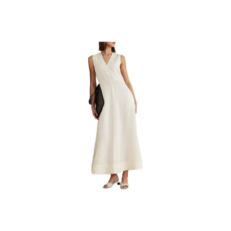 TOTEME SS24 Sleeveless Dress Women's White-1