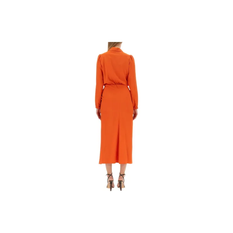 MOSCHINO Long-Sleeved Dresses Women's Orange Red-2