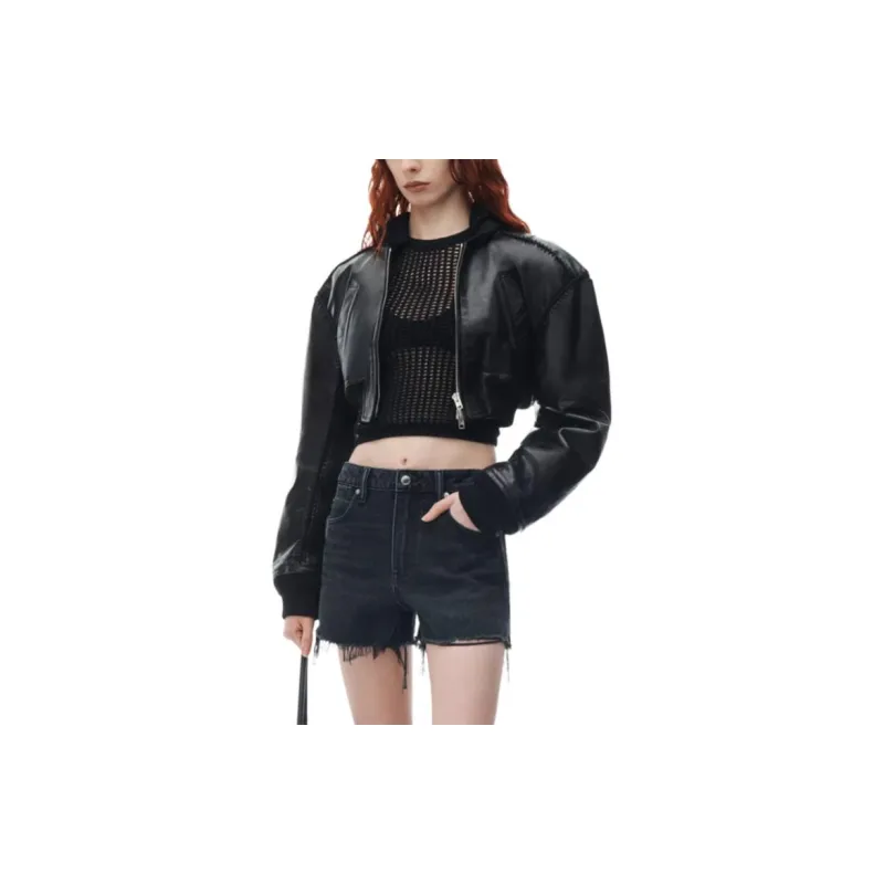 Alexander Wang Frayed Edge Denim Shorts-2
