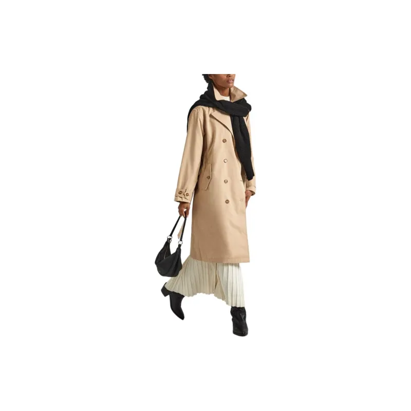 Pepe Jeans Classic Trench Coat With Belt Coat Women's Khaki-3