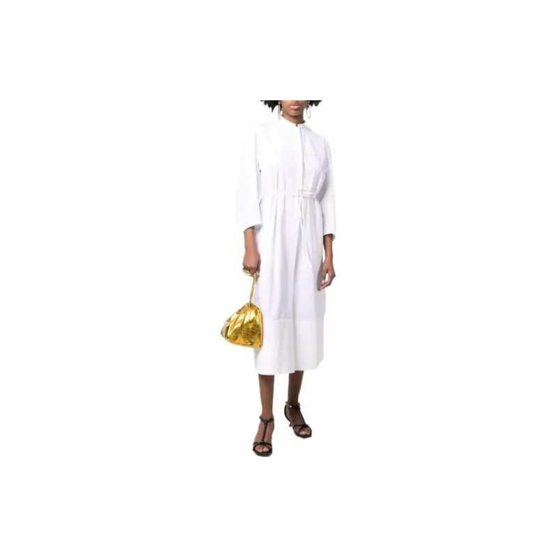 JIL SANDER Long-Sleeved Dresses Women's White-1