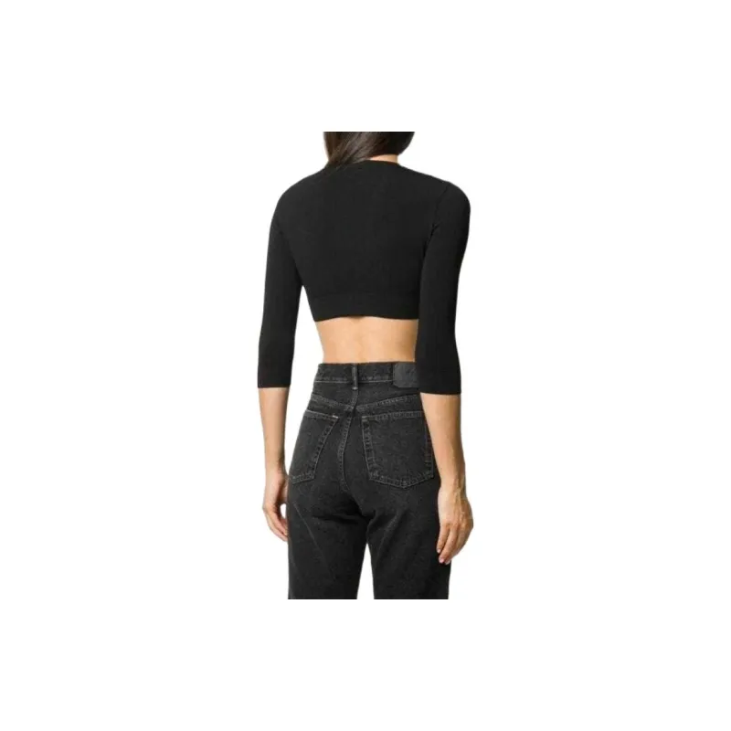 Alaia Crop Tops Women's Black-1