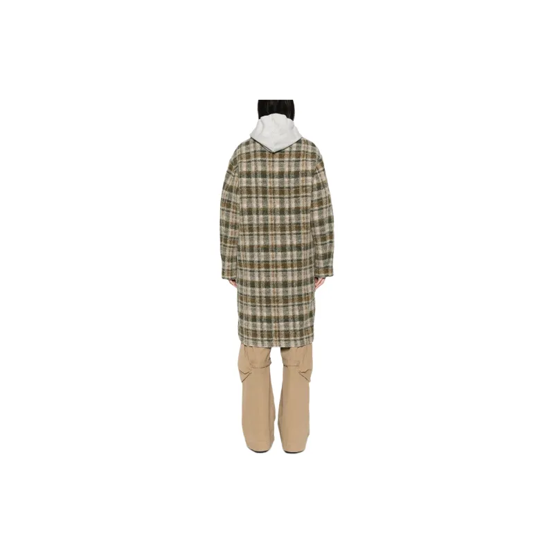 ISABEL MARANT ETOILE Long Sleeved Checked Coat-2