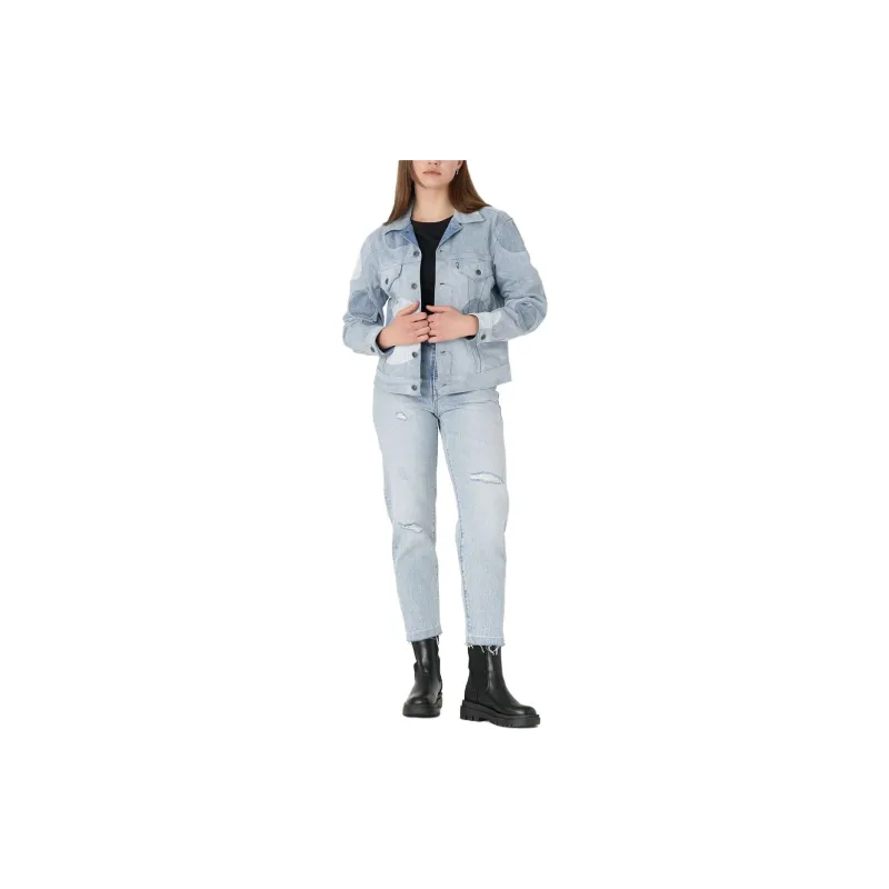 Levis Denim Jackets Women's Light Indigo-3