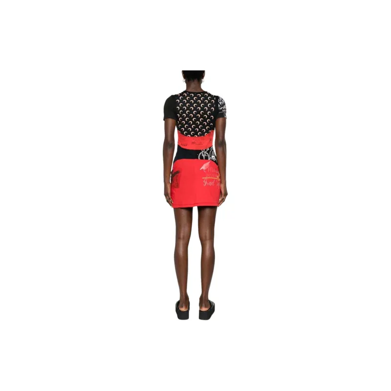 Marine Serre SS24 Short Sleeved Dress Women's Red-2