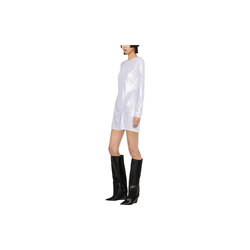 Reformation Long-Sleeved Dresses Women's Silver-3