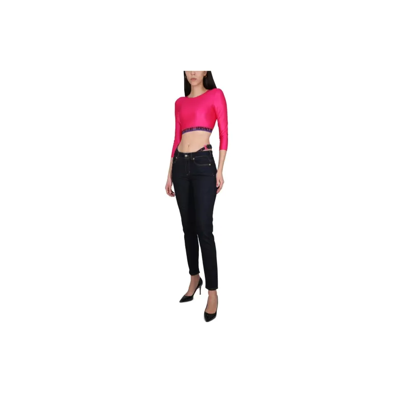 VERSACE JEANS COUTURE Crewneck Cropped Top-2