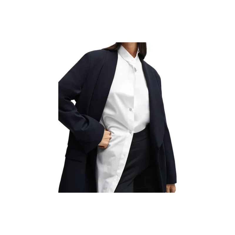HUGO BOSS x Naomi Campbell Business Suits Coats Women's Dark Blue-5