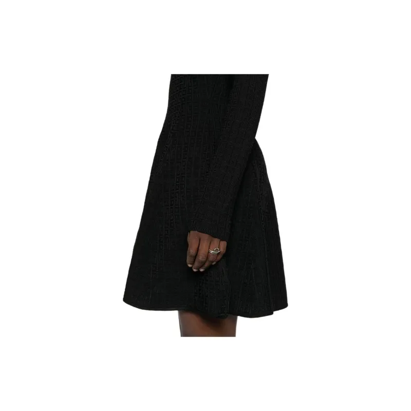 Givenchy Monogrammed Long-Sleeved Dress-5