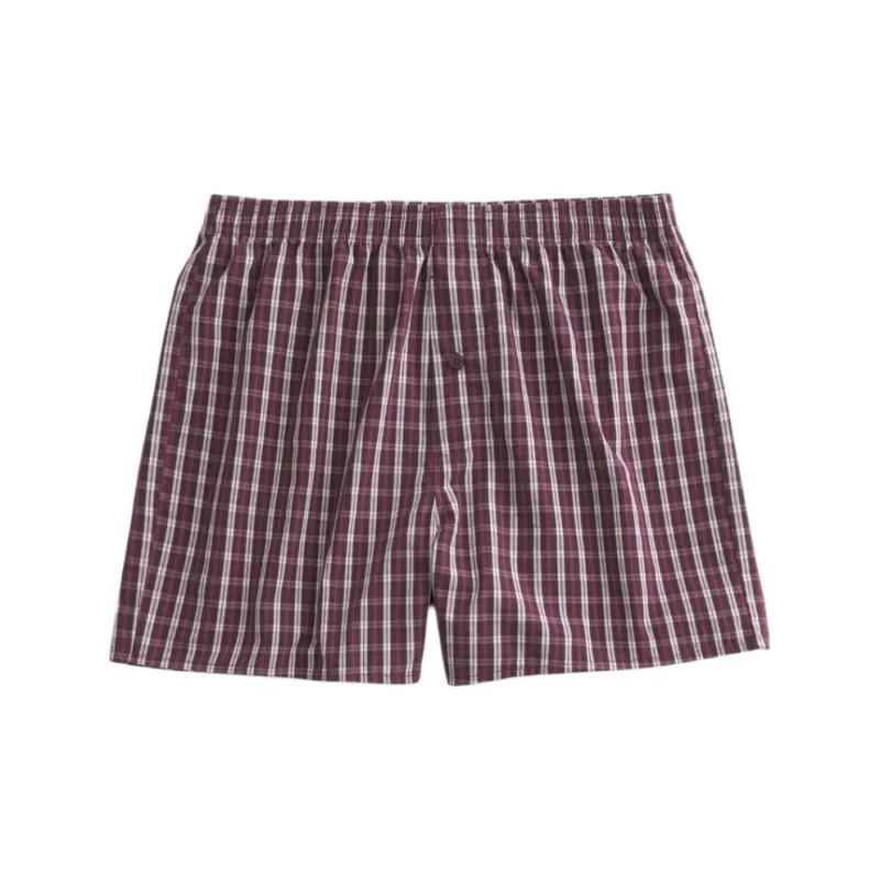 Hollister Underpants Men's Burgundy Check-0