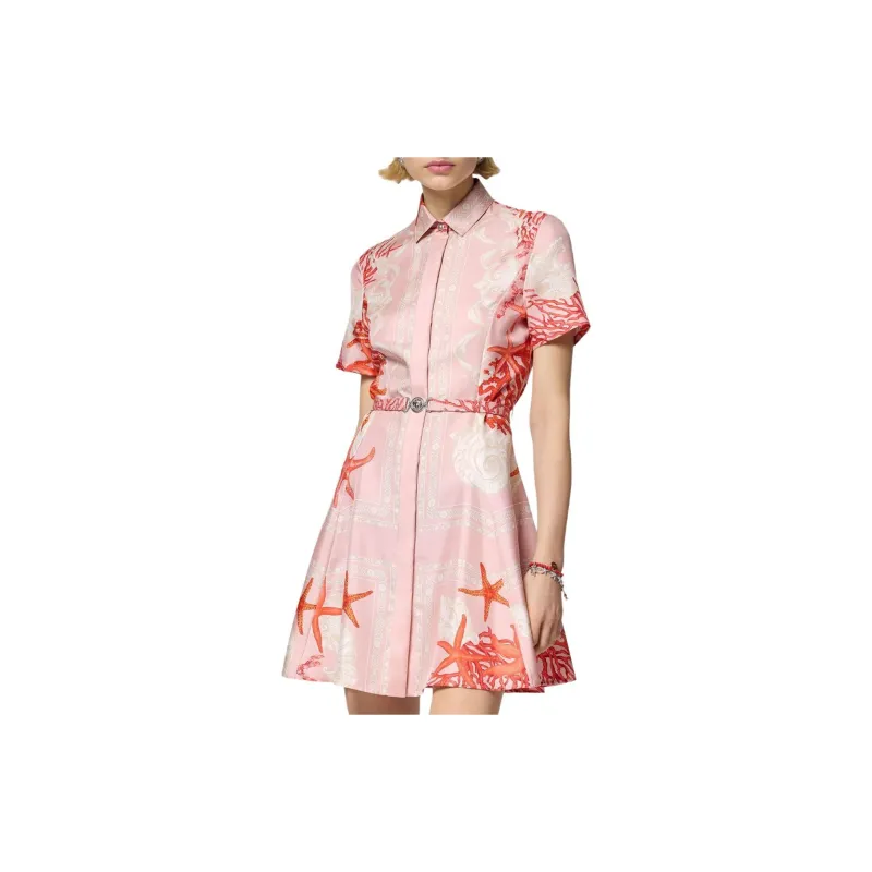 VERSACE Barocco Sea Short Sleeved Shirt Dress-1