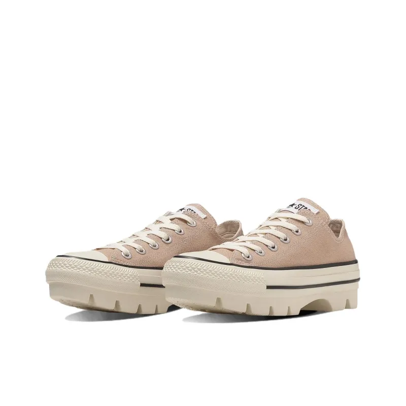 Converse All Star Anti Slip Wear Resistant Low Top Canvas Shoes Unisex Beige-2