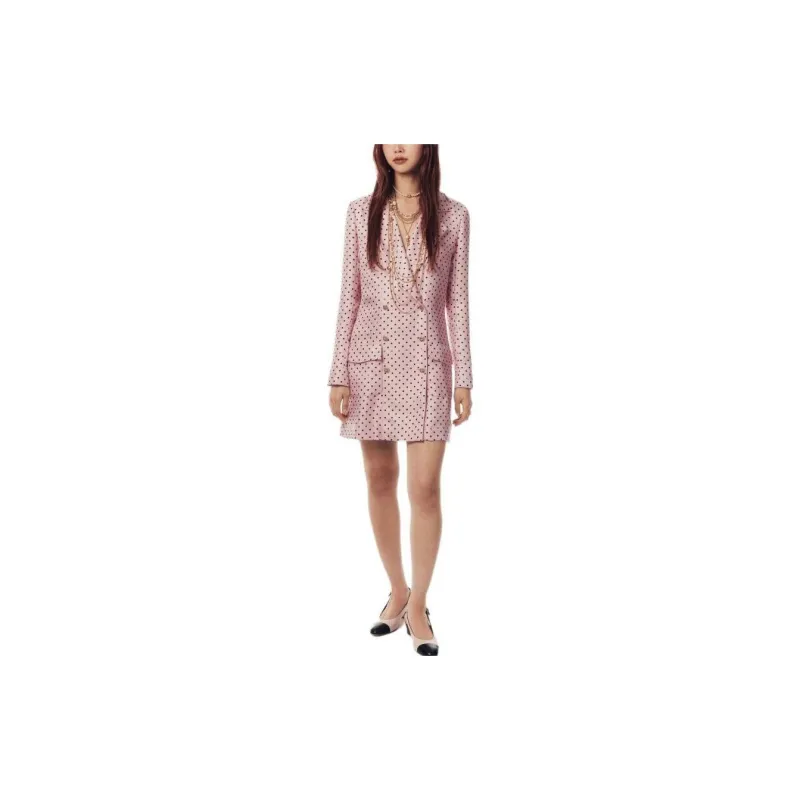 CHANEL 24 New Spring And Summer Arrivals Long-Sleeved Dresses Women's Light Pink-1