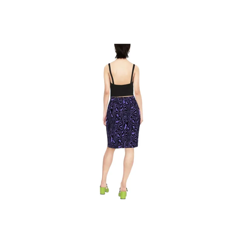 MOSCHINO Casual Long Skirts Women's Purple Black-2