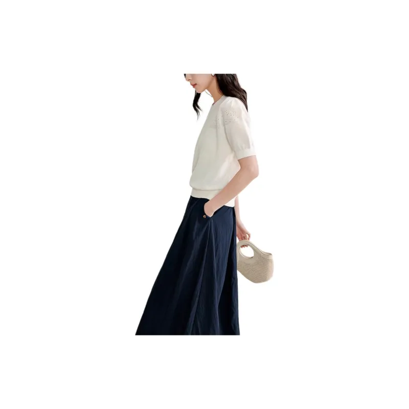 Inman SS24 Knitwear Women's Pearl White-3