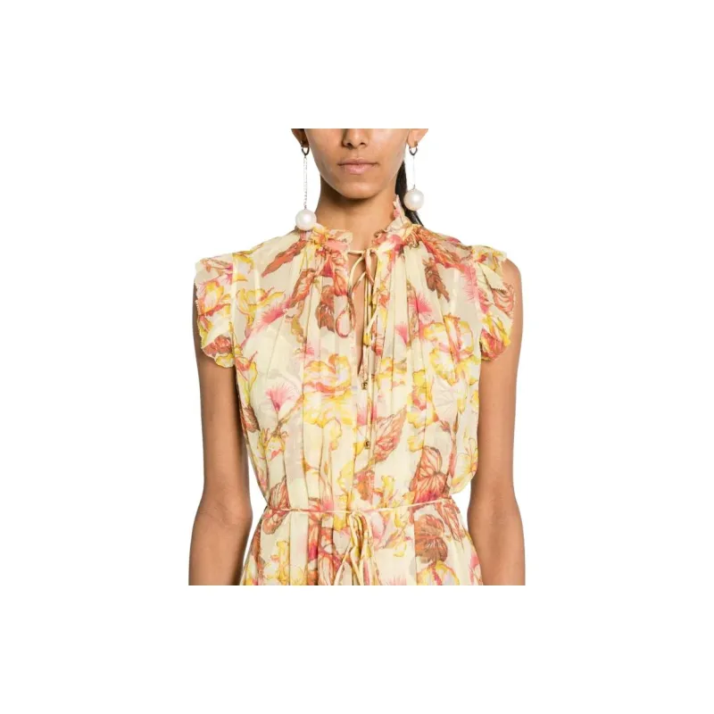 Zimmermann Crinkled Finish Floral Print Midi Dress-4