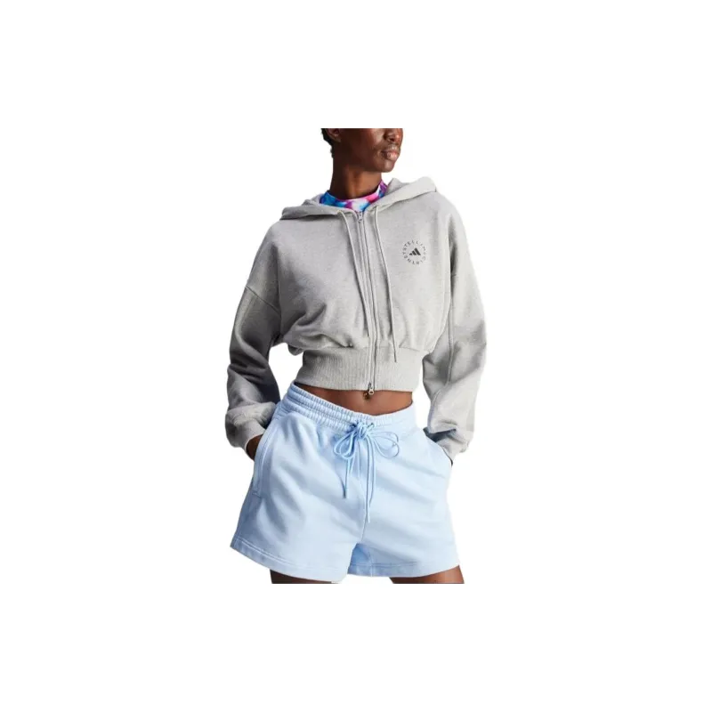 Adidas Logo-print Cropped Hoodie-1