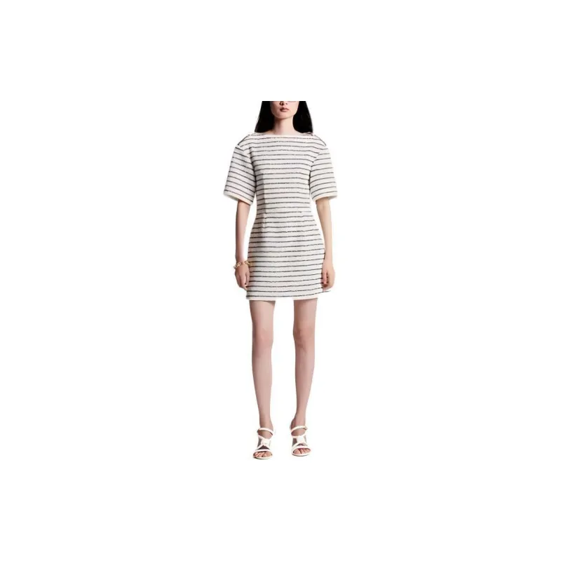 LOUIS VUITTON Striped Tweed Dress-1