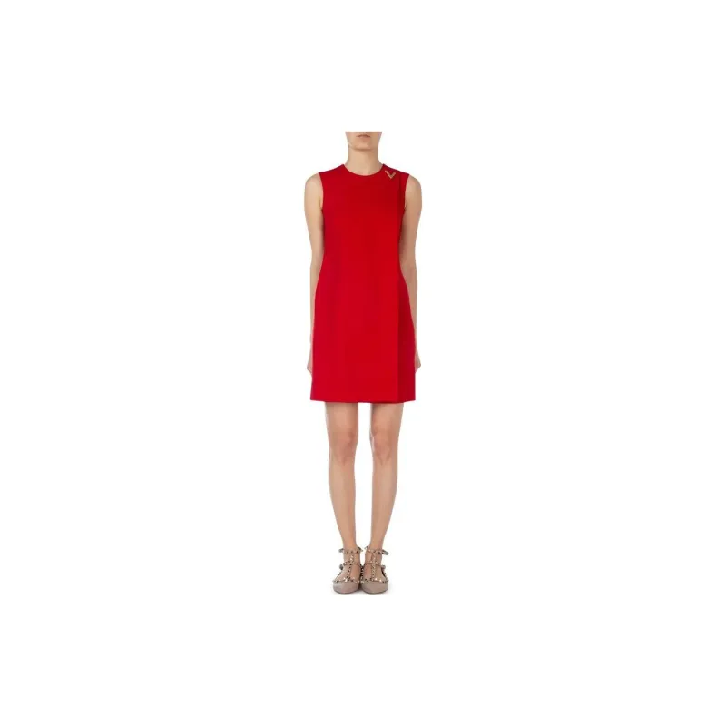 Valentino Sleeveless Dress Women's Red-1