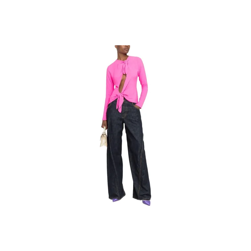 The Attico Zelda Tie front Blouse-1