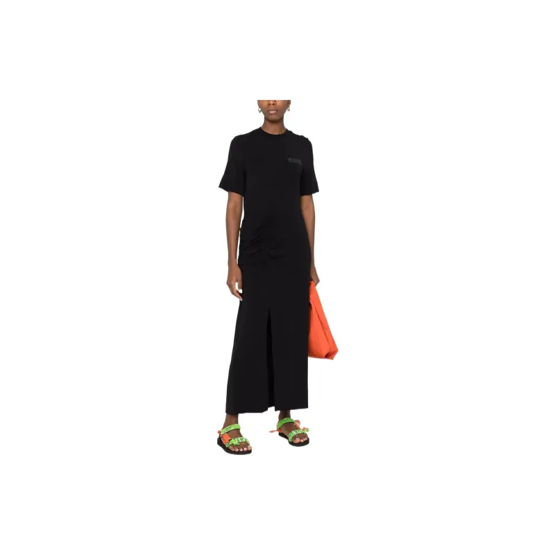 GANNI Short Sleeved Dresses Women's Black-1