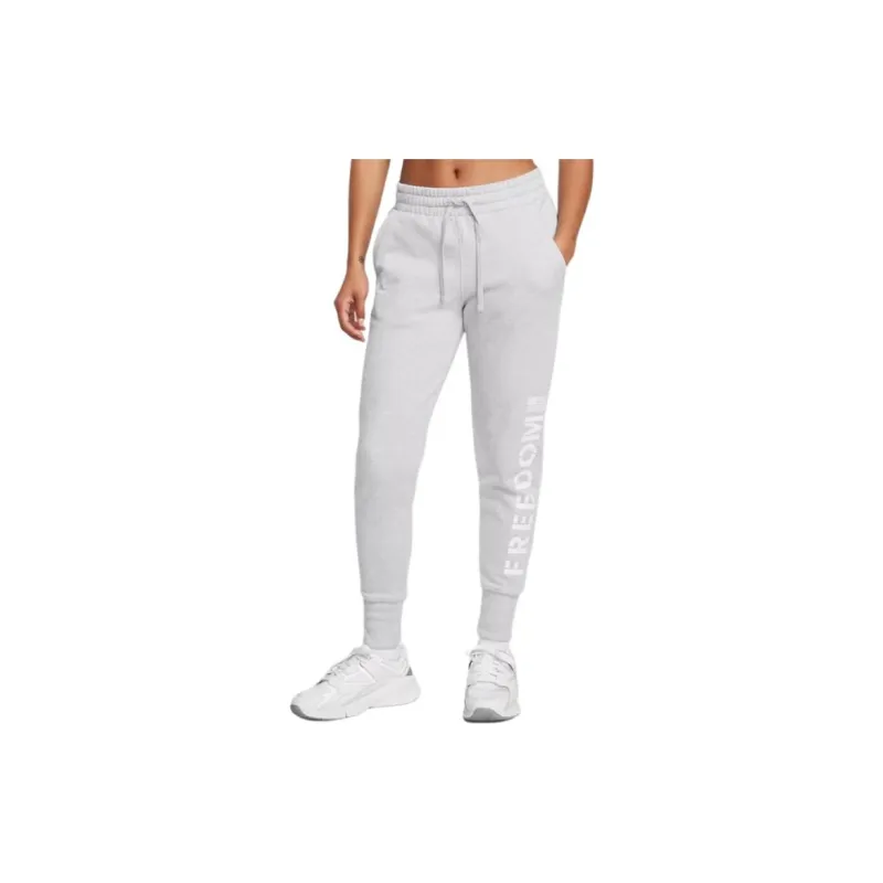 Under Armour Freedom Fleece Joggers Knitted Sports Pants Women's Medium Gray-3
