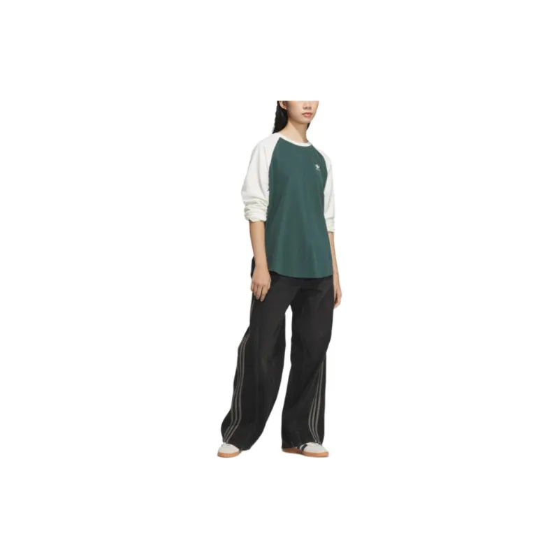 Adidas Originals Adi Color Raglan Sleeve T Shirt Women's Green-1