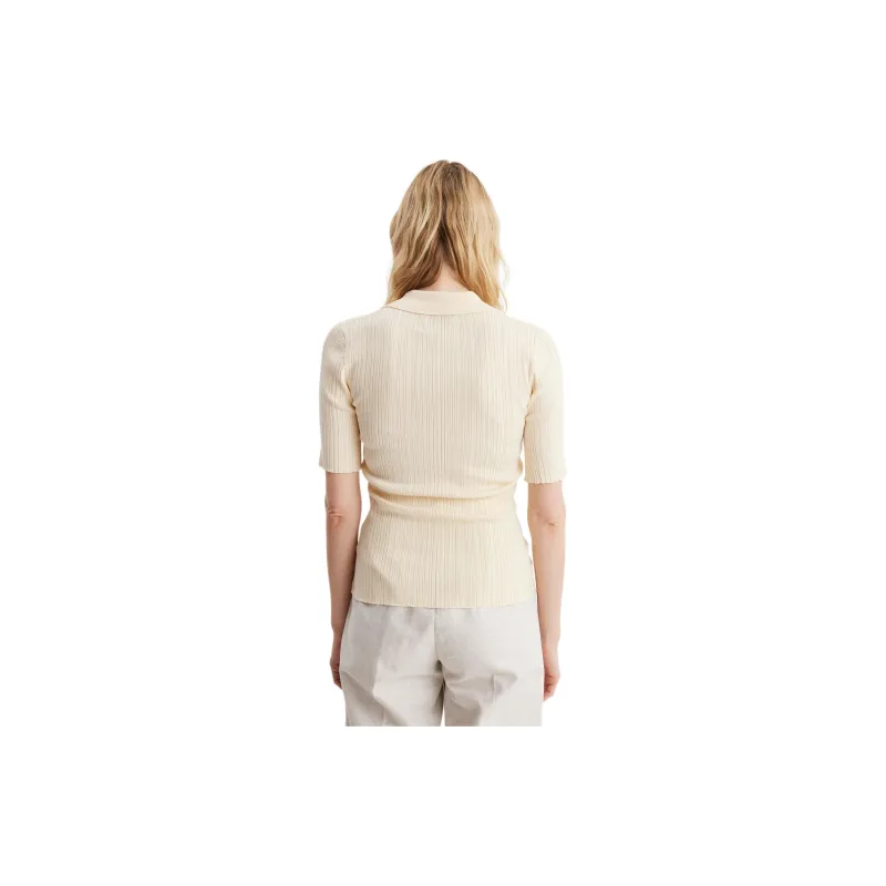 HOLZWEILER Polo Shirt Women's Light Yellow-3