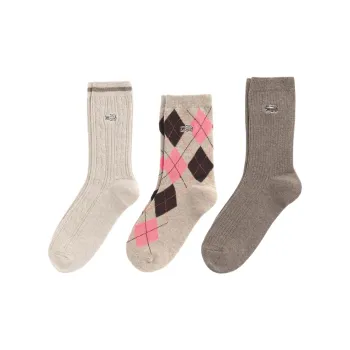 LACOSTE Mid-Calf Socks Women's 3 Pack Multicolor