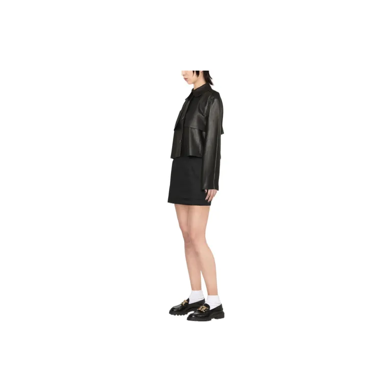 THEORY Leather Jackets Women's Black-3