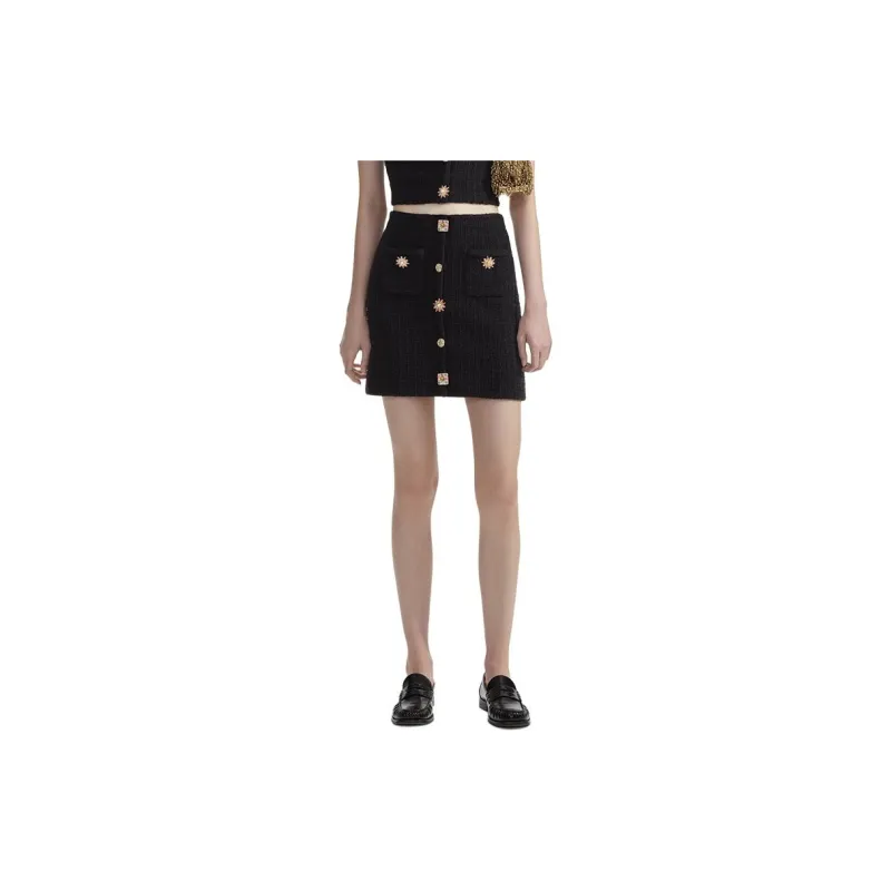 Self portrait Casual Short Skirts Women's Classic Black-1