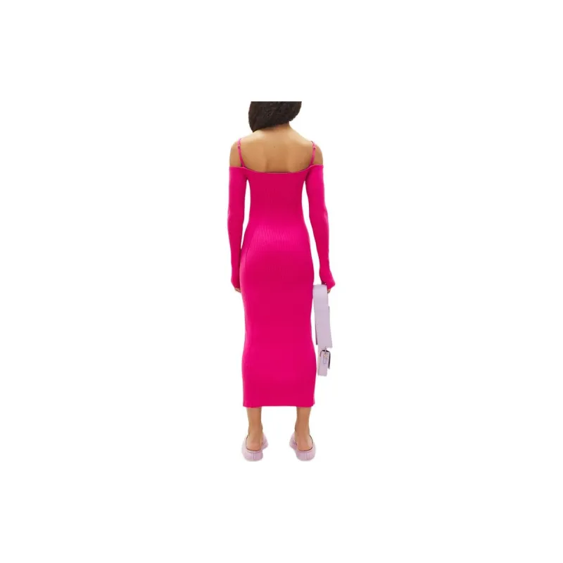 Jacquemus Long-Sleeved Dresses Women's Rose Red-2