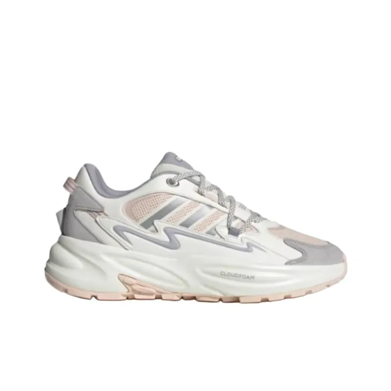 Adidas Ozwave Anti Slip Wear Resistant Low Top Chunky Sneakers Unisex White Beige-1