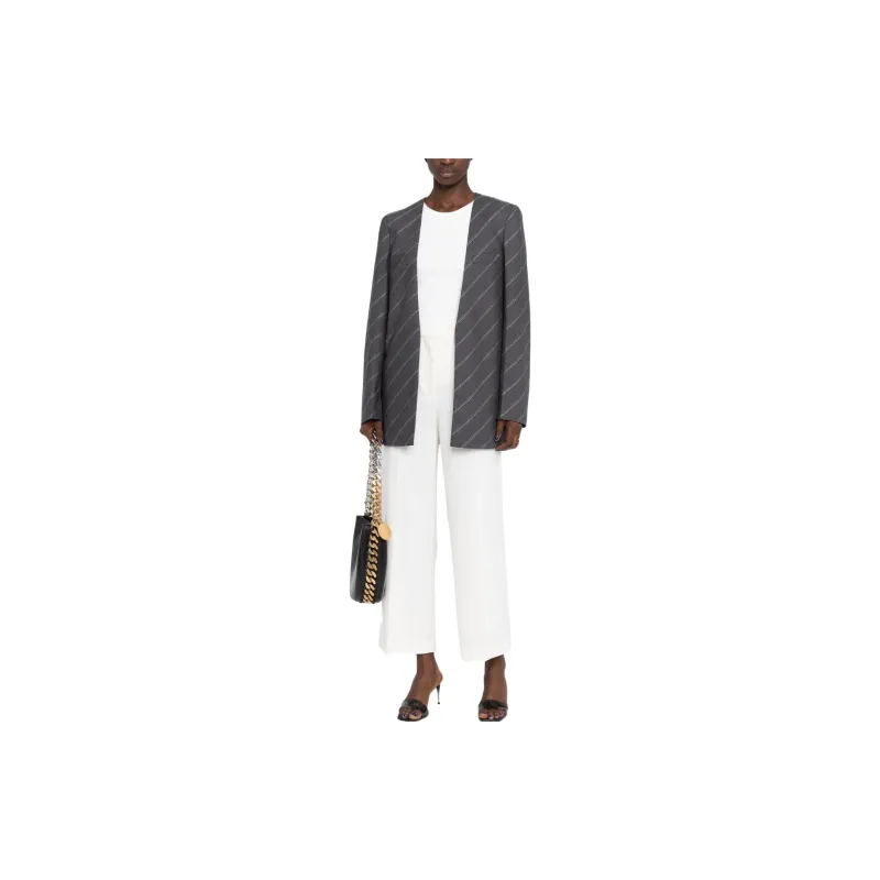 Stella McCartney Logo Printed Striped Blazer-2