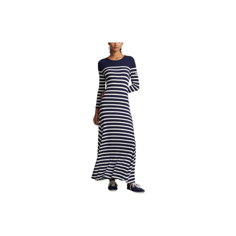 Polo Ralph Lauren Striped Waffle knit Maxi Dress-3