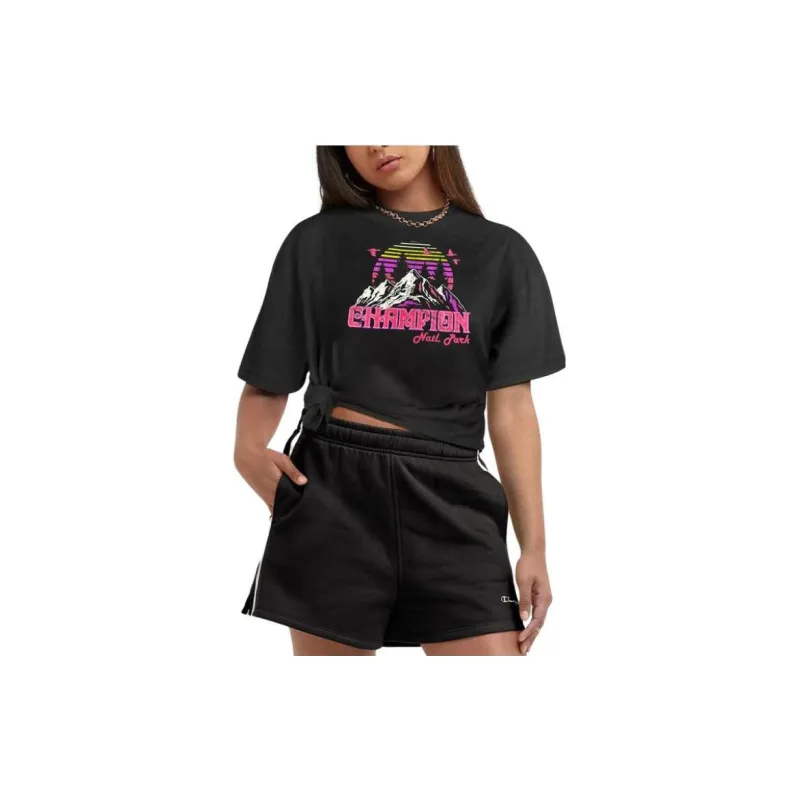 Champion Crop Tops Women's Black-1