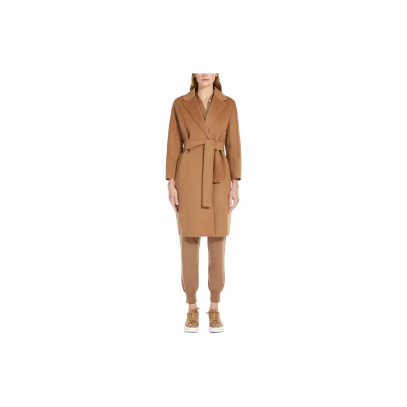 'S MAX MARA Arona Collection Short Wool Coat Coats Women's Camel-1